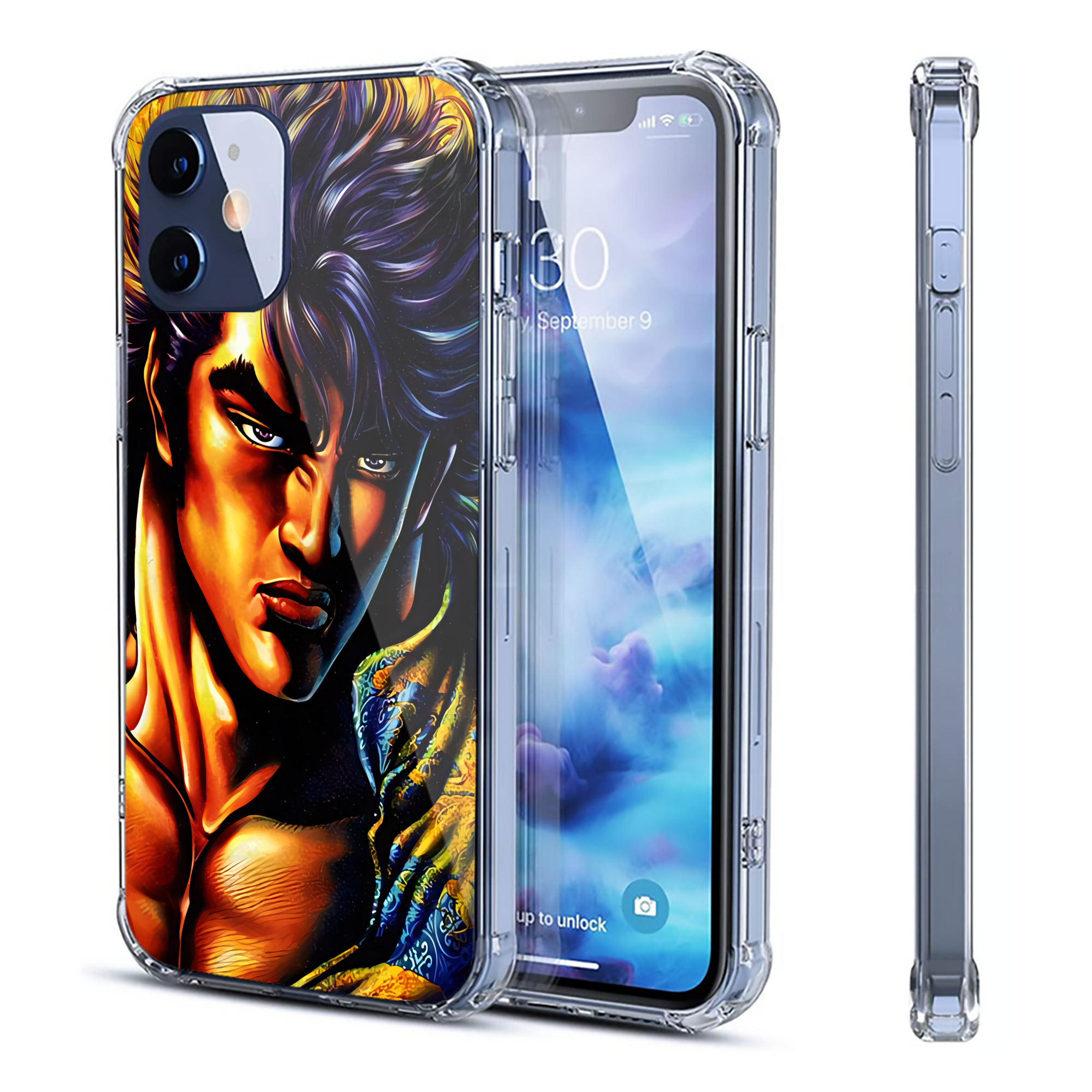 （画像用） 北斗の拳 Fist of the North Star 【iPhone 12シリーズ対応】透明スマホケース（クリアソフトケース）